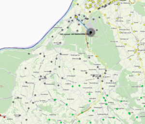 Versorgungsgebiet des Umspannwerkes Ranshofen